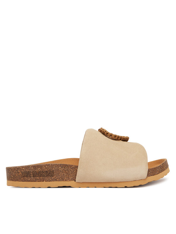 LOVE MOSCHINO Klapki JA28363G0OIG5104 Beżowy