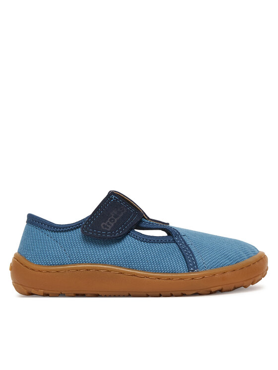 Froddo Kapcie Barefoot Canvas T-Bar G1700439-1 M Niebieski