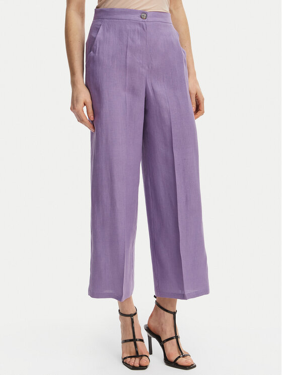 Marella Spodnie materiałowe Clava 2615131182 Fioletowy Regular Fit