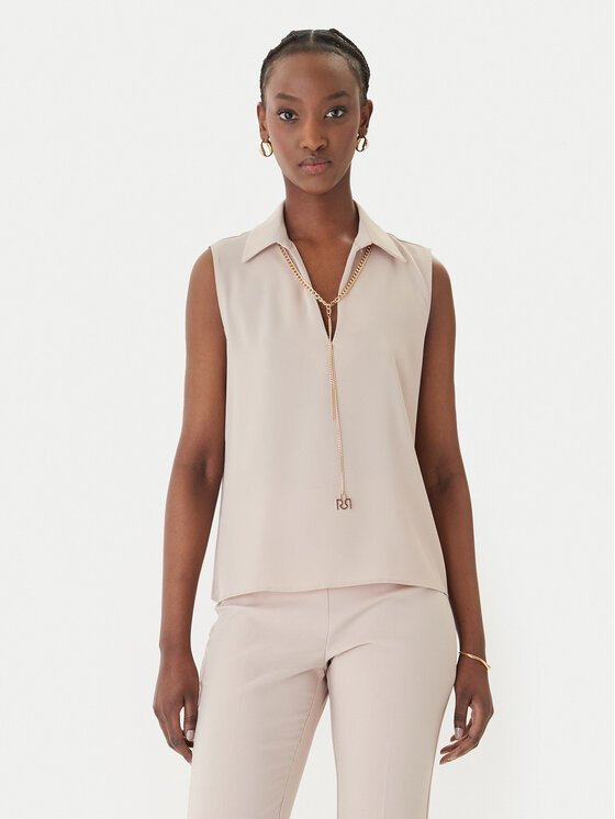 Rinascimento Bluzka CFC0127446003 Beżowy Regular Fit