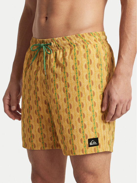 Quiksilver Szorty kąpielowe Stretch Printed Volley 16 EQYJV04217 Żółty Regular Fit