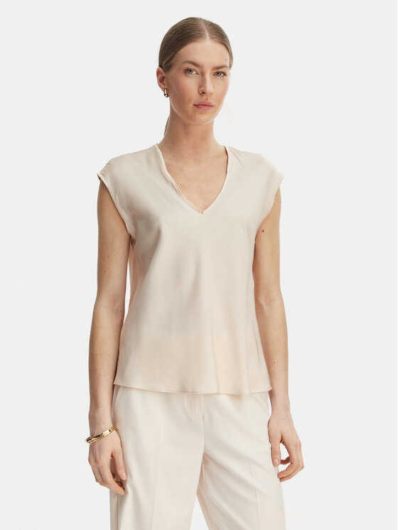 Rinascimento Bluzka CFC0127631003 Beżowy Regular Fit