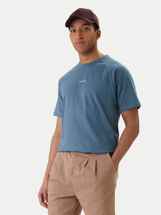 Nautica T-Shirt NCC04498 Niebieski Regular Fit