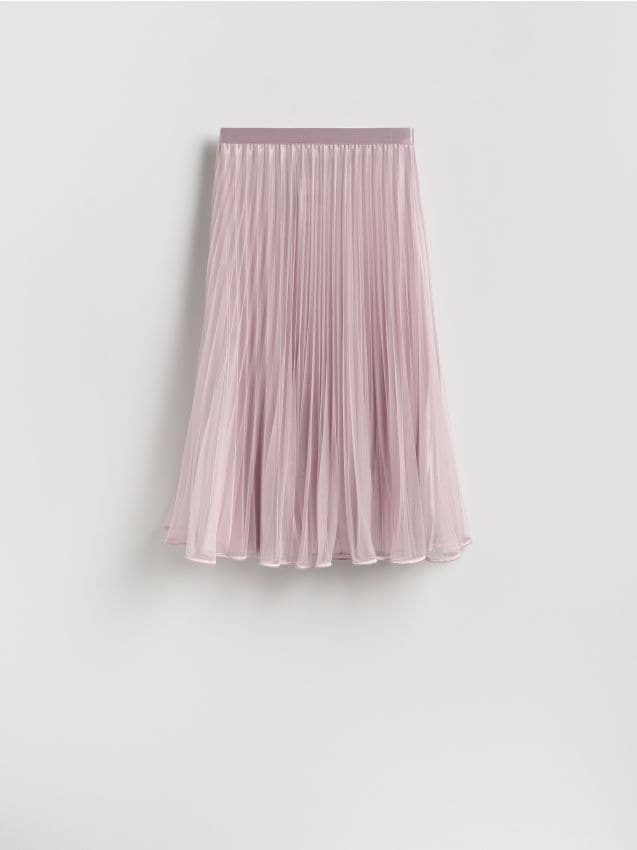 Reserved - Spódnica midi - pastelowy róż