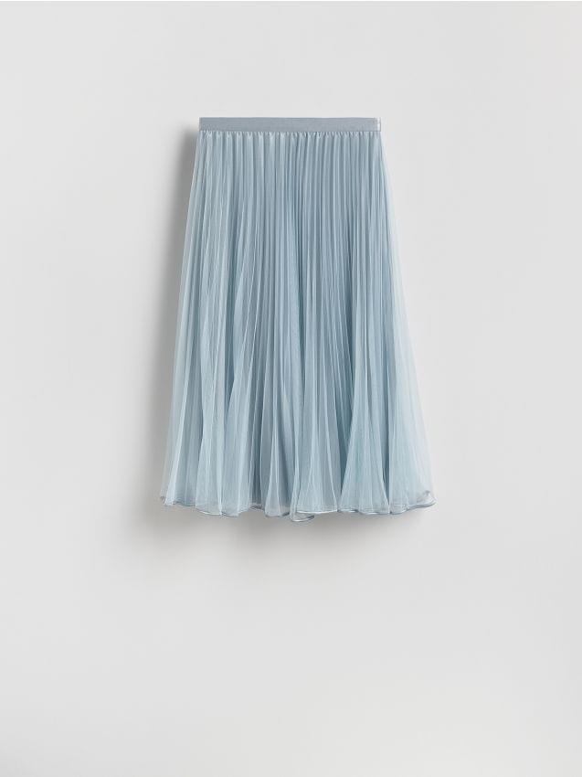 Reserved - Spódnica midi - jasnoniebieski