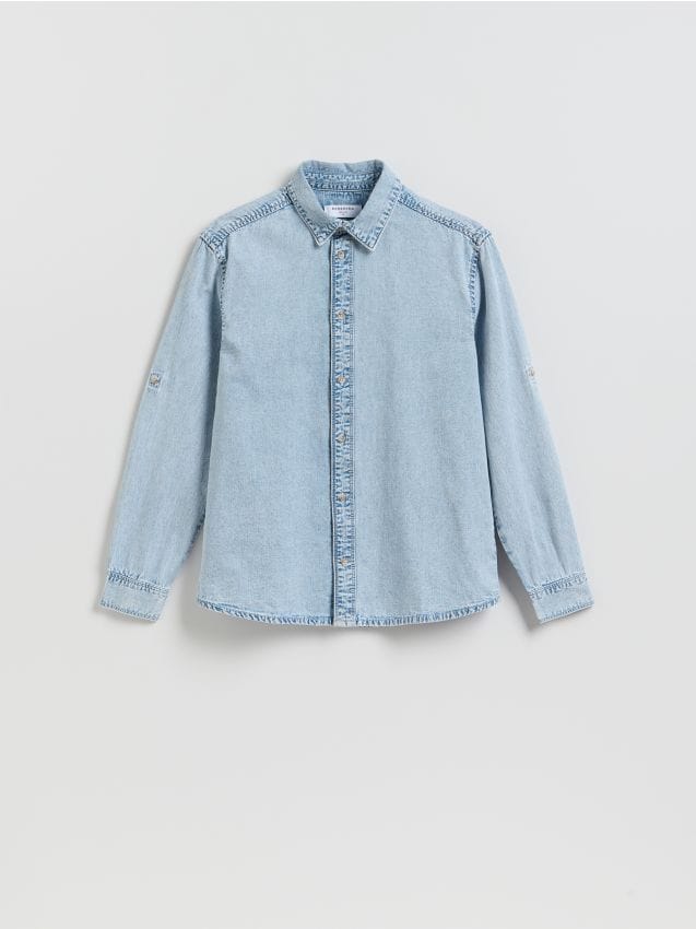 Reserved - Jeansowa koszula regular fit - niebieski