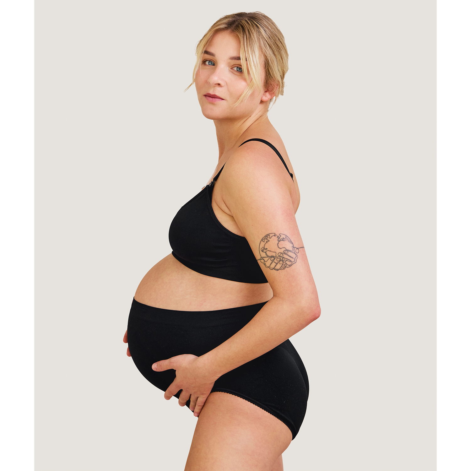 Carriwell, majtki ciążowe podtrzymujące, czarne, rozmiar L, 1 sztuka