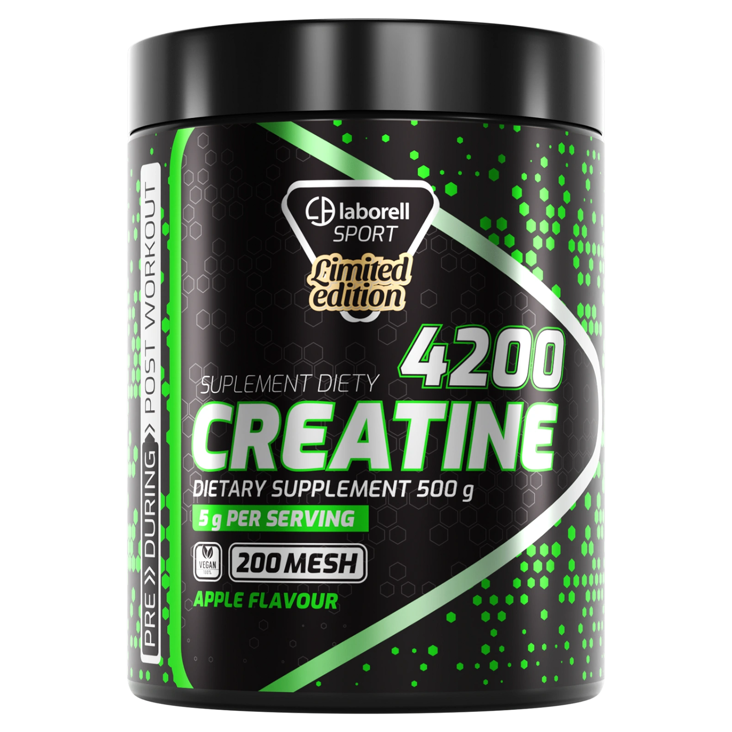 Laborell Creatine 4200, smak jabłkowy, 500 g