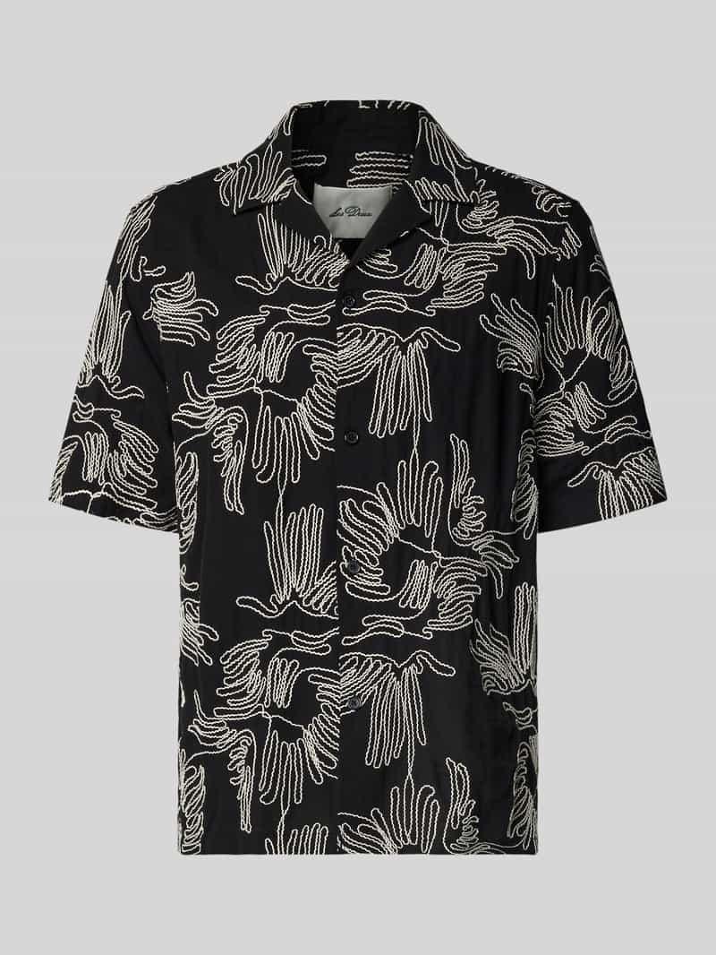 Koszula casual z kwiatowym haftem allover model 'Liam'