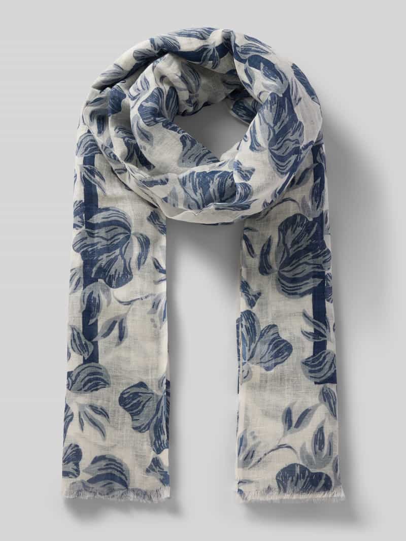 Szalik z kwiatowym nadrukiem allover model 'Hawaii'