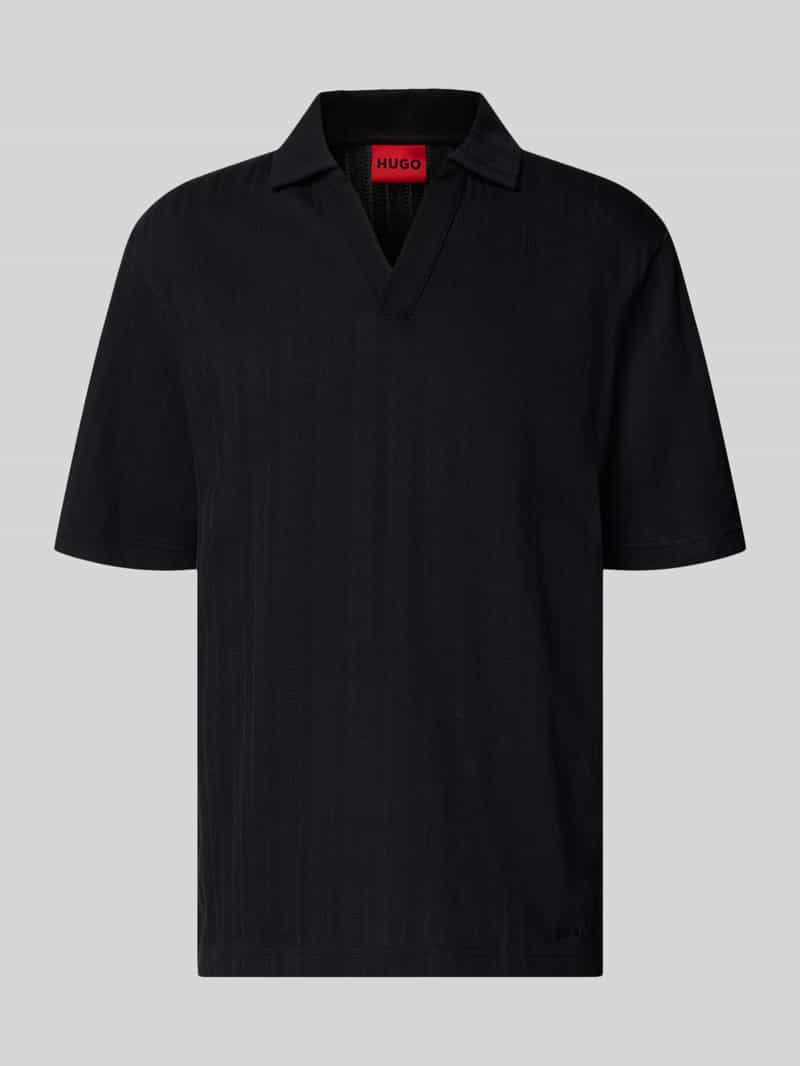 Koszulka polo o kroju relaxed fit z fakturowanym wzorem model 'DALIBO'