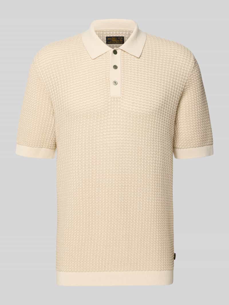 Koszulka polo o kroju regular fit w stylu dzianiny model 'Kingsley'