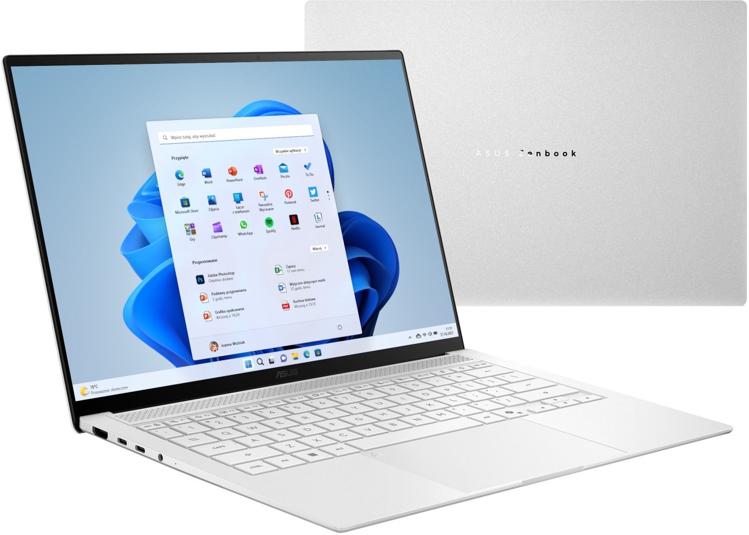 ASUS ZenBook S14 OLED UX5406AA-SU053W - Ultra 9-386H 14'' 3K 32GB 1TB W11H Biały 90NB16Q4-M00B10