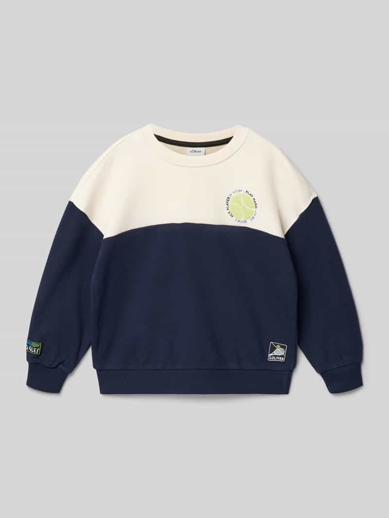 Bluza o kroju relaxed fit z mieszanki bawełny