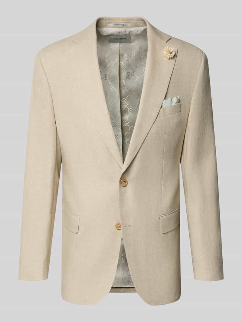 Marynarka o kroju regular fit z mieszanki lnu model 'Tannon'