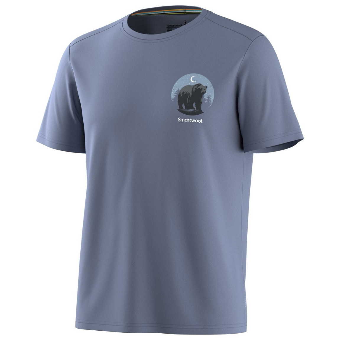 Męska koszulka Smartwool Men's Lunar Bear Active Short Sleeve Graphic Tee Rozmiar: XL / Kolor: ciemnoniebieski