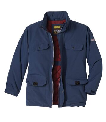 Ciepła kurtka z kieszeniami Outdoor Mężczyzna Atlas For Men - Kolor : Granatowy - Rozmiar : 4XL