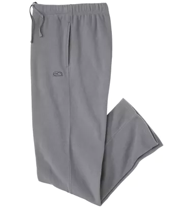 Spodnie z mikropolaru Winter Relax Mężczyzna Atlas For Men - Kolor : Szary - Rozmiar : 4XL