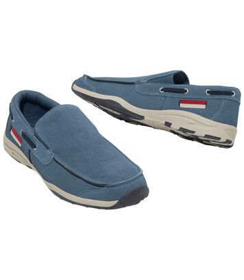 Mokasyny z gumką Mężczyzna Atlas For Men - Kolor : Niebieski - Rozmiar : 39