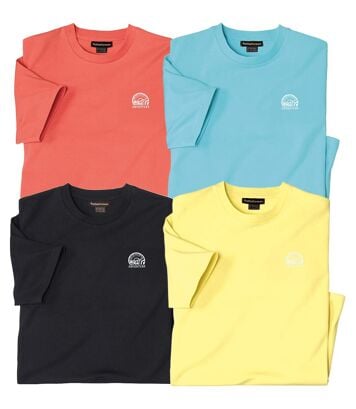 Zestaw 4 koszulek Adventure Mężczyzna Atlas For Men - Kolor : Pomarańczowy - Rozmiar : 4XL