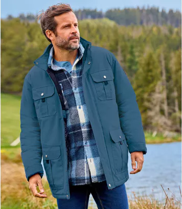 Kurtka z kieszeniami Atlas Mężczyzna Atlas For Men - Kolor : Niebieski - Rozmiar : 4XL