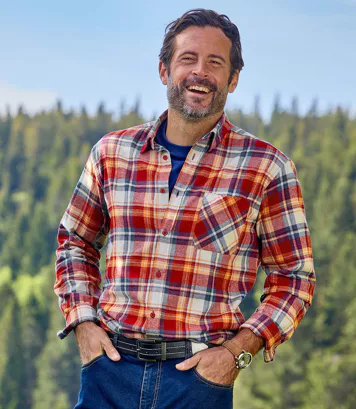 Flanelowa koszula w kratę Altas Mężczyzna Atlas For Men - Kolor : Krata - Rozmiar : 4XL