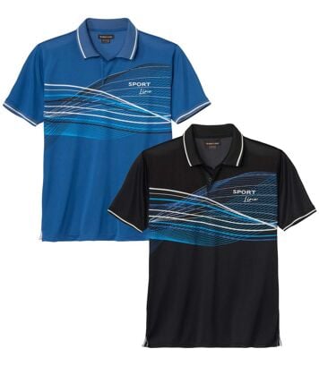Zestaw 2 polo Sport Line Mężczyzna Atlas For Men - Kolor : Motywy - Rozmiar : 4XL