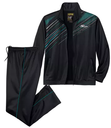 Wygodny komplet dresowy Mężczyzna Atlas For Men - Kolor : Czarny - Rozmiar : 4XL