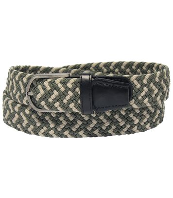 Wygodny, pleciony pasek ze stretchem Mężczyzna Atlas For Men - Kolor : Zielony - Rozmiar : 115