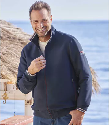 Kurtka z mikrofibry Mężczyzna Atlas For Men - Kolor : Granatowy - Rozmiar : L