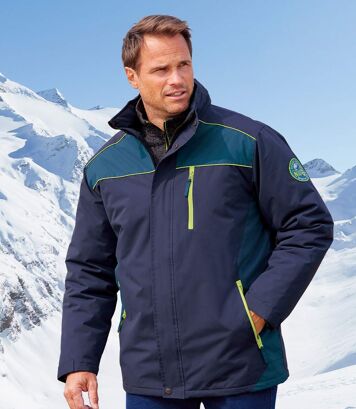 Kurtka narciarska z kapturem Sport Winter Mężczyzna Atlas For Men - Kolor : Granatowy - Rozmiar : M