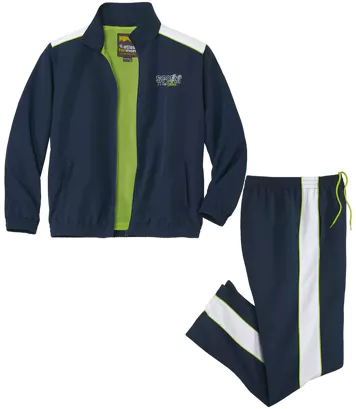 Komplet dresowy z mikrofibry Mężczyzna Atlas For Men - Kolor : Granatowy - Rozmiar : 4XL