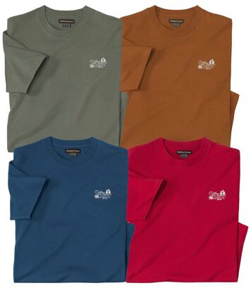 Zestaw 4 koszulek Babie Lato Mężczyzna Atlas For Men - Kolor : Zielony - Rozmiar : M