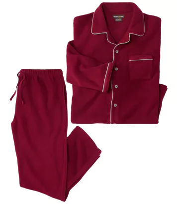 Piżama z mikropolaru Mountain Mężczyzna Atlas For Men - Kolor : Bordowy - Rozmiar : 4XL