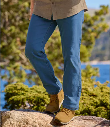 Niebieskie jeansy regular ze stretchem Mężczyzna Atlas For Men - Kolor : Niebieski - Rozmiar : 44