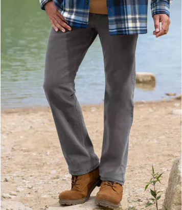 Szare jeansy regular ze stretchem Mężczyzna Atlas For Men - Kolor : Szary - Rozmiar : 44