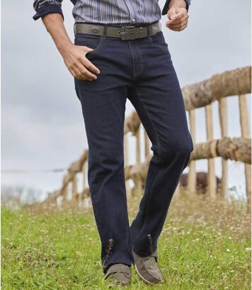 Ciemnoniebieskie jeansy ze stretchem Mężczyzna Atlas For Men - Kolor : Niebieski - Rozmiar : 44