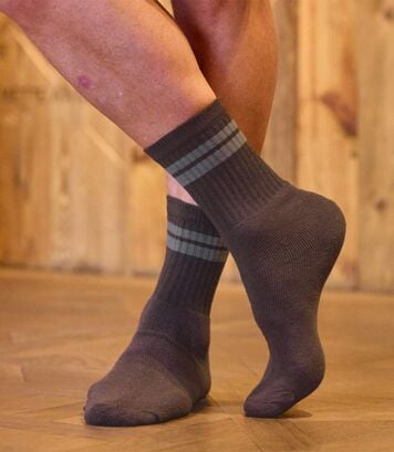 Zestaw 5 par sportowych skarpet Mężczyzna Atlas For Men - Kolor : Szary - Rozmiar : 39/42