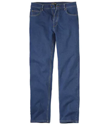Niebieskie jeansy regular ze stretchem Mężczyzna Atlas For Men - Kolor : Niebieski - Rozmiar : 44
