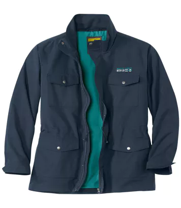 Kurtka-wiatrówka z kieszeniami Mężczyzna Atlas For Men - Kolor : Granatowy - Rozmiar : 4XL