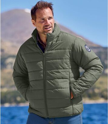 Lekka pikowana kurtka khaki Mężczyzna Atlas For Men - Kolor : Zielony - Rozmiar : 4XL