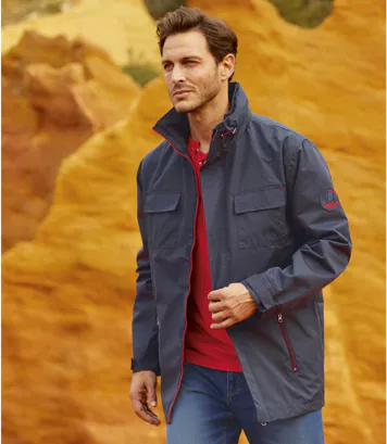 Kurtka wiatrówka Mężczyzna Atlas For Men - Kolor : Granatowy - Rozmiar : 5XL