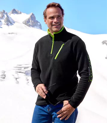 Polarowy sweter Winter Sport Mężczyzna Atlas For Men - Kolor : Czarny - Rozmiar : 5XL