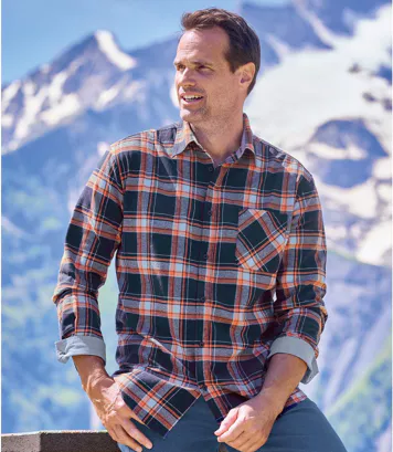 Flanelowa koszula w kratę Atlas Mężczyzna Atlas For Men - Kolor : Krata - Rozmiar : 4XL