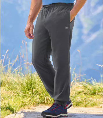 Spodnie z mikropolaru Winter Mężczyzna Atlas For Men - Kolor : Szary - Rozmiar : 4XL