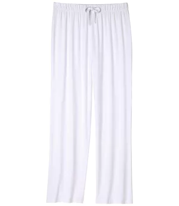Lejące, białe spodnie Kobieta Atlas For Men - Kolor : Biały - Rozmiar : 44/46