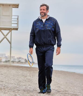 Komplet sportowy z mikrofibry Mężczyzna Atlas For Men - Kolor : Granatowy - Rozmiar : 4XL