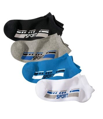 Zestaw 4 par sportowych skarpet Mężczyzna Atlas For Men - Kolor : Niebieski - Rozmiar : 39/42