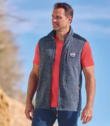 Kamizelka z moltonu Outdoor Mężczyzna Atlas For Men - Kolor : Niebieski - Rozmiar : L