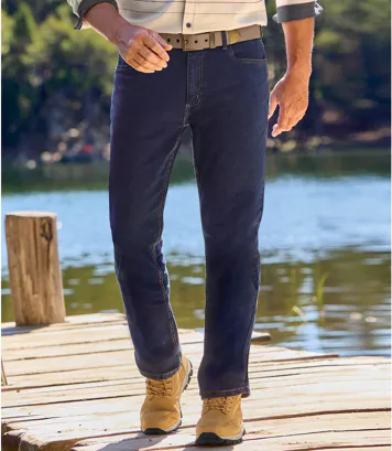 Niebieskie jeansy regular ze stretchem Mężczyzna Atlas For Men - Kolor : Niebieski - Rozmiar : 44